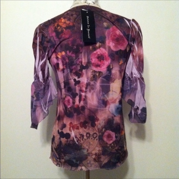 *🆕 B.L.E.U. Purple Sheer Top SP - Picture 3 of 3